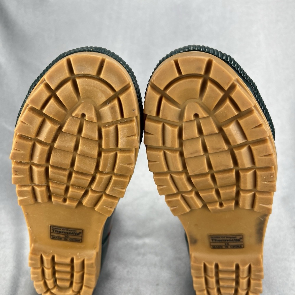 High Sierra "Peak" Duck Boots‎ Women's 10 Green Cranberry Leather Thermolite Y2K - Picture 11 of 16